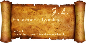 Forschner Lizandra névjegykártya